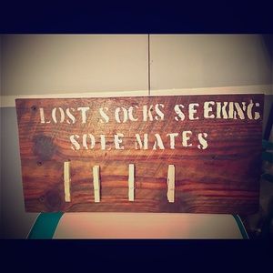 Reclaimed wood laundry sign